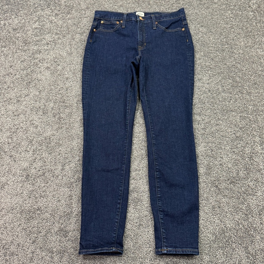 J. Crew Jeans Womens 30 Blue 9" Toothpick Stretch Dark Wash Denim Preppy City